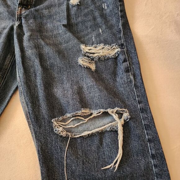 Old Navy High Rise Slouchy Straight Distressed Secret Slim Pockets Jeans Size 20 - Picture 6 of 10